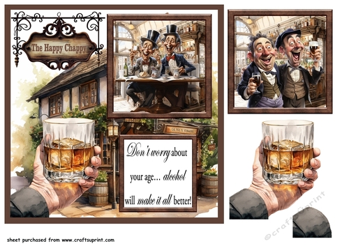 2 Panel Birthday CHEERS card front 1