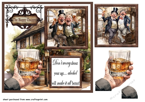 2 Panel Birthday CHEERS card front 3