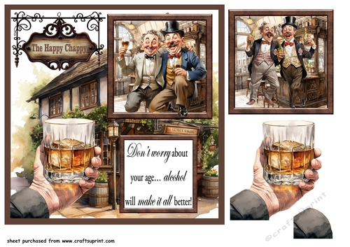 2 Panel Birthday CHEERS card front 4