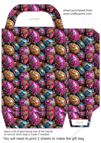 Jeweled Easter egg gift bag 1