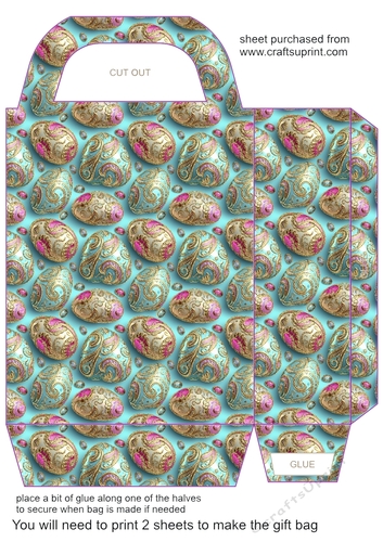 Jeweled Easter egg gift bag 2