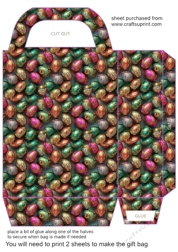 Jeweled Easter egg gift bag 4