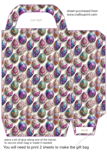 Jeweled Easter egg gift bag 9