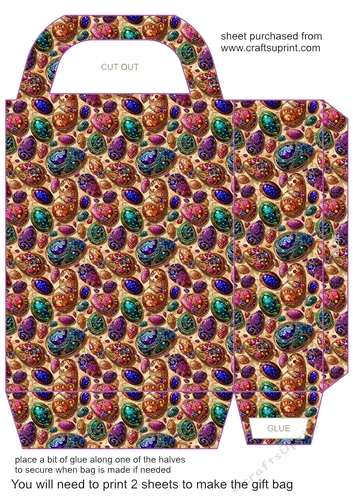 Jeweled Easter egg gift bag 11