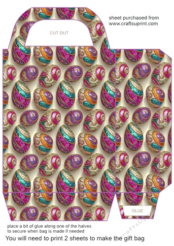 Jeweled Easter egg gift bag 13