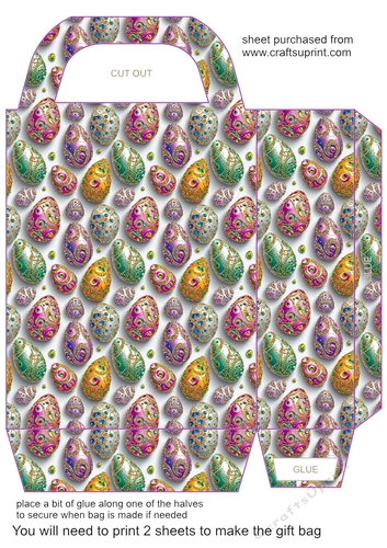 Jeweled Easter egg gift bag 15