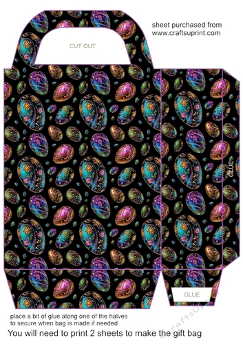 Jeweled Easter egg gift bag 16