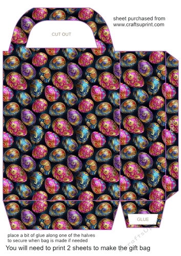 Jeweled Easter egg gift bag 17