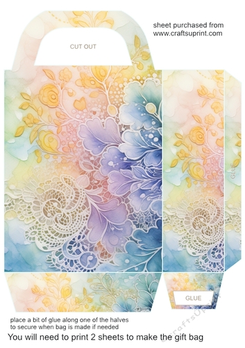 Pastel lace gift bag 7