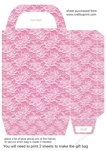 Pastel lace gift bag 13