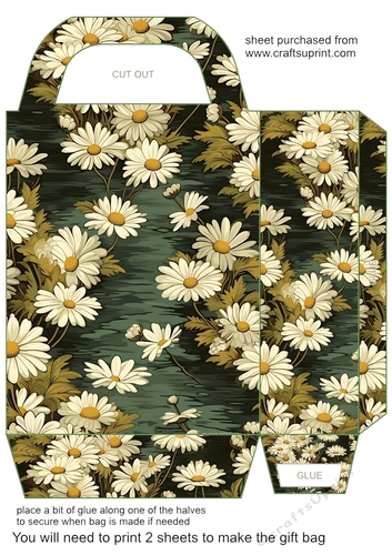 White floral gift bag 18