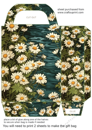 White floral gift bag 19