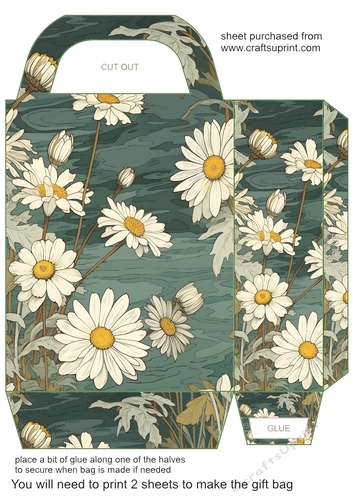 White floral gift bag 21