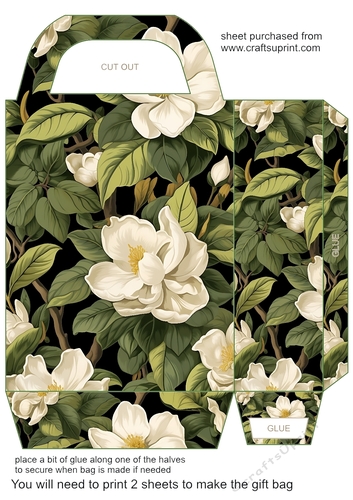 White floral gift bag 26
