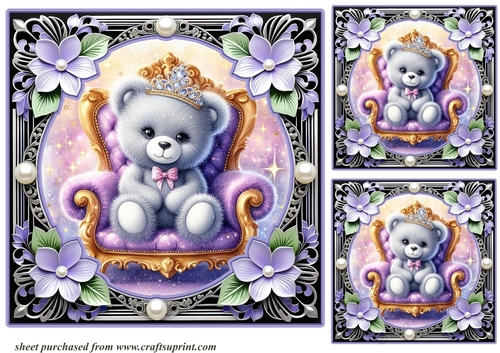 3 Queen for the day card fronts/toppers 1