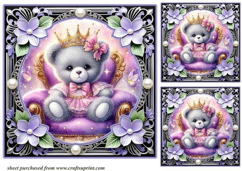 3 Queen for the day card fronts/toppers 2