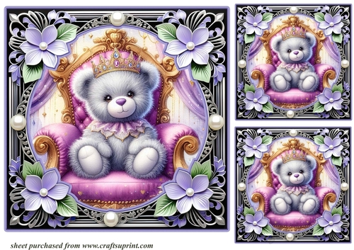 3 Queen for the day card fronts/toppers 3
