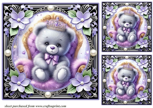 3 Queen for the day card fronts/toppers 5