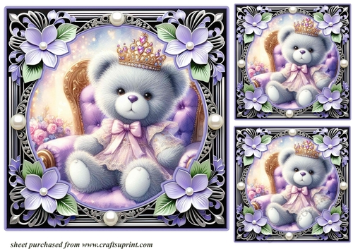 3 Queen for the day card fronts/toppers 6