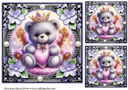 3 Queen for the day card fronts/toppers 7
