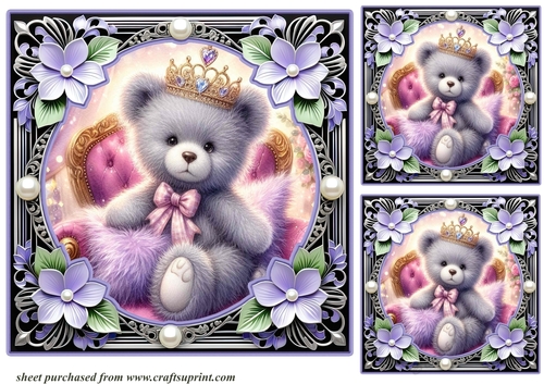 3 Queen for the day card fronts/toppers 8