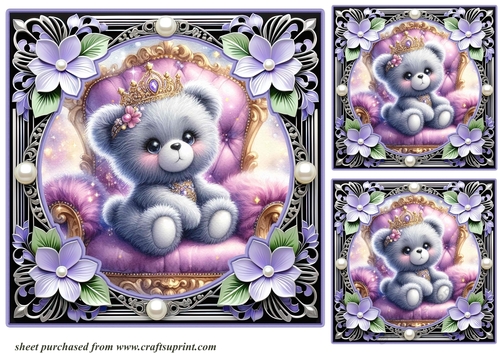 3 Queen for the day card fronts/toppers 9