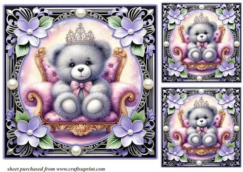 3 Queen for the day card fronts/toppers 11