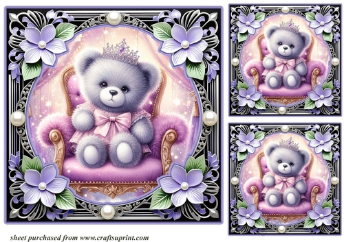 3 Queen for the day card fronts/toppers 12