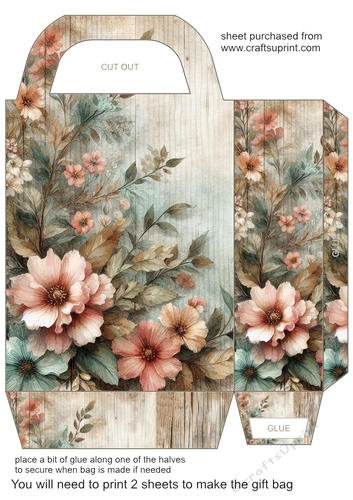 Pastel floral gift bag 3