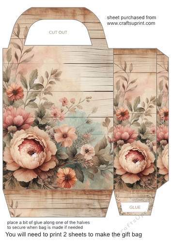 Pastel floral gift bag 4