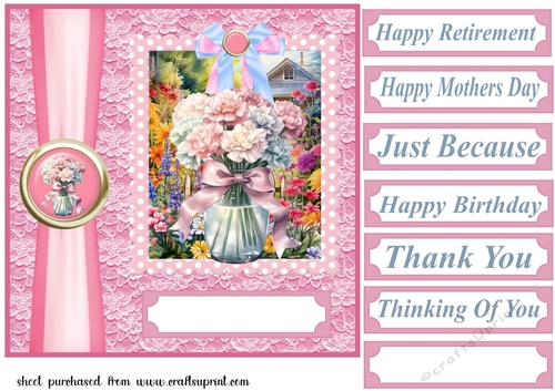 Vase of flowers card front 1
