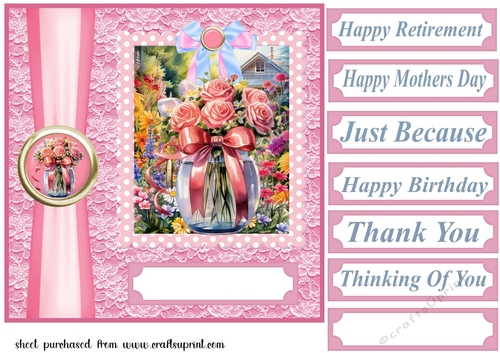 Vase of flowers card front 2