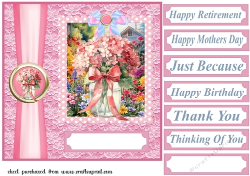 Vase of flowers card front 6