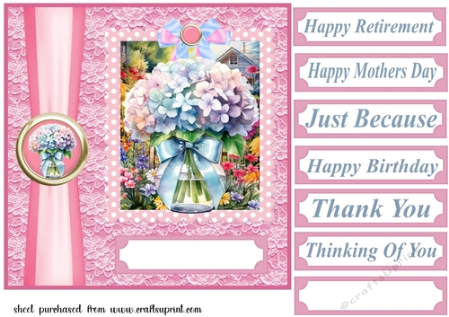Vase of flowers card front 7