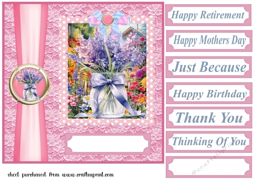 Vase of flowers card front 9