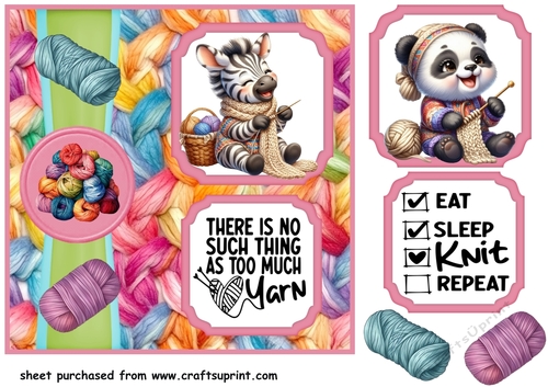 2 Panel Leave me alone im knitting card front 5