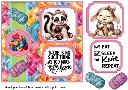 2 Panel Leave me alone im knitting card front 7