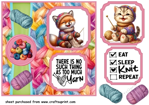 2 Panel Leave me alone im knitting card front 8