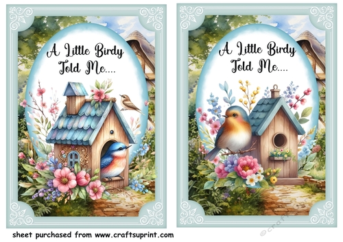2 A little birdy told me ..... card fronts 1