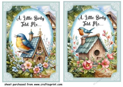 2 A little birdy told me ..... card fronts 2