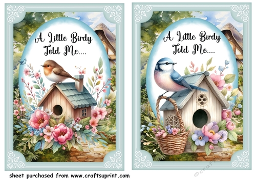 2 A little birdy told me ..... card fronts 3