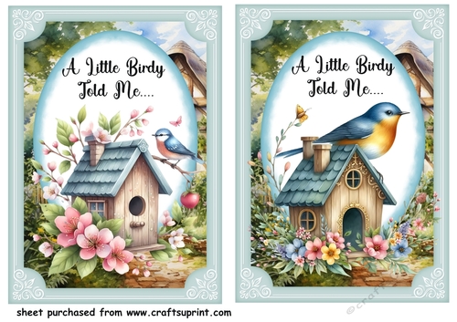 2 A little birdy told me ..... card fronts 5