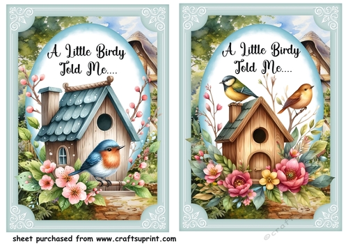 2 A little birdy told me ..... card fronts 6