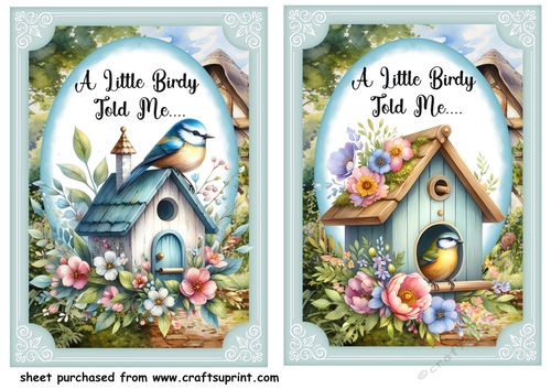2 A little birdy told me ..... card fronts 7