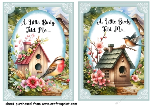 2 A little birdy told me ..... card fronts 8