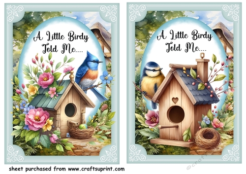 2 A little birdy told me ..... card fronts 9