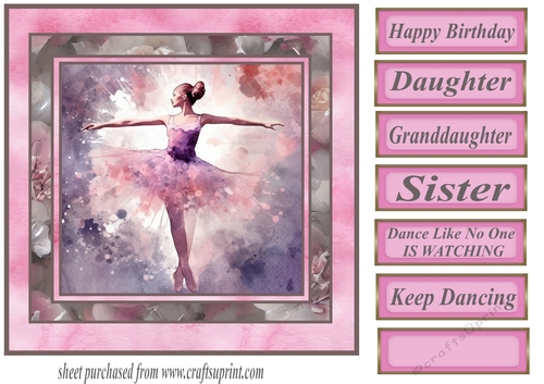 Ballet is the pointe card front 1