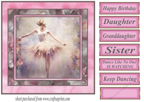Ballet is the pointe card front 2