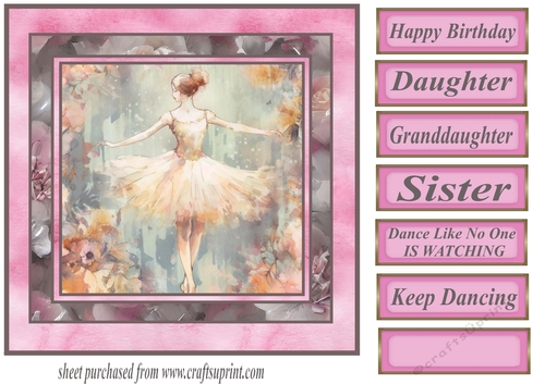 Ballet is the pointe card front 3