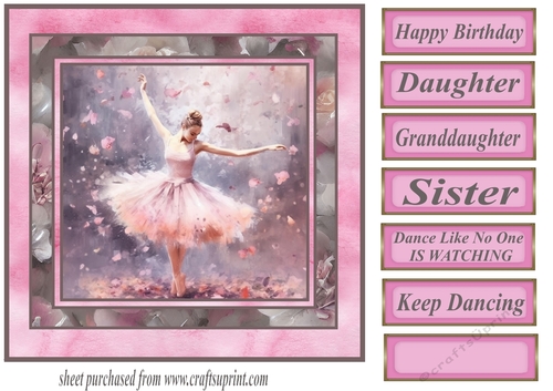 Ballet is the pointe card front 4
